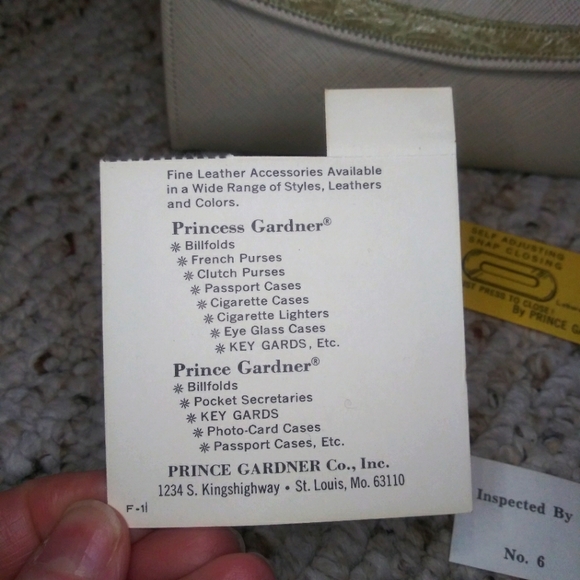 Vintage Princess Gardner Sage Green Kiss-Lock Top Clutch Style Wallet - Picture 4 of 16